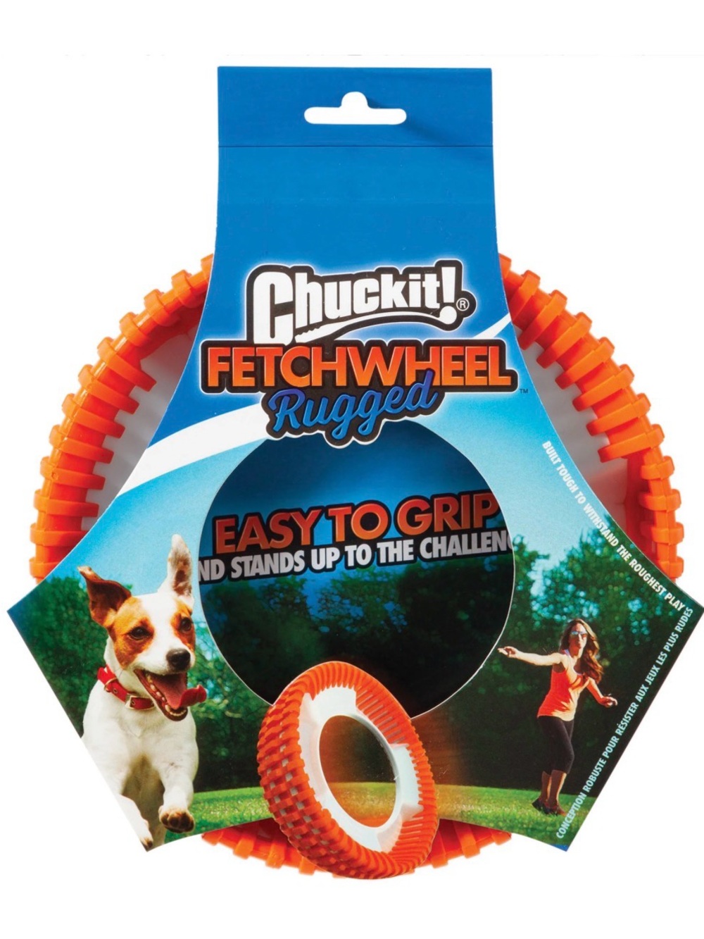 Rugged Fetch Wheel - Orange Durable Dog Toy
